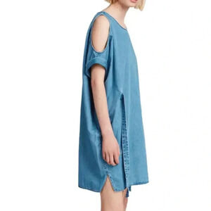 All Saints Remi Cold Shoulder Chambray Dress